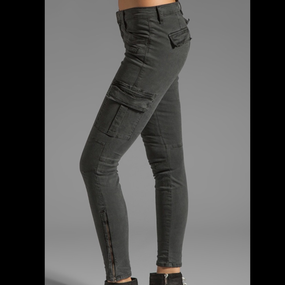 J Brand Grayson Grey Skinny Cargo Pants 25